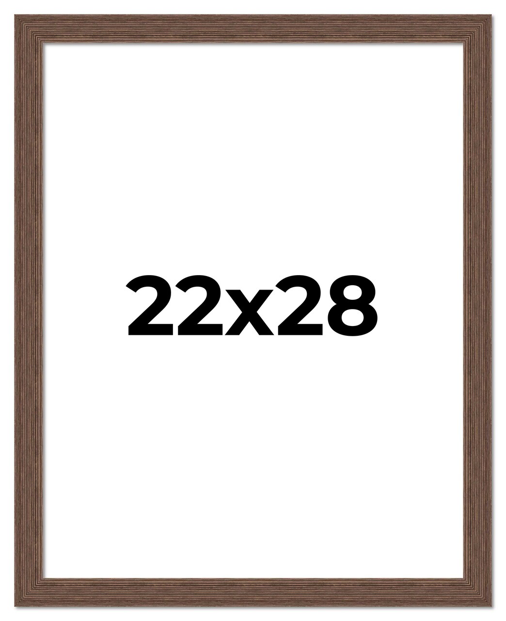 22x28 Wide Barnwood Picture Frame with UV-Resistant Acrylic & Acid Free Backing, Available in 6 Paint Finishes - Grey, Brown, White, and Black